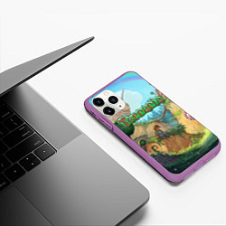 Чехол iPhone 11 Pro матовый Terraria, цвет: 3D-фиолетовый — фото 2