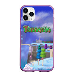 Чехол iPhone 11 Pro матовый Terraria, цвет: 3D-фиолетовый