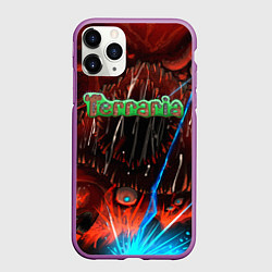 Чехол iPhone 11 Pro матовый Terraria, цвет: 3D-фиолетовый