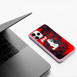 Чехол iPhone 11 Pro матовый MONOKUMA, цвет: 3D-розовый — фото 2