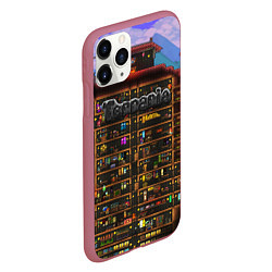 Чехол iPhone 11 Pro матовый TERRARIA, цвет: 3D-малиновый — фото 2