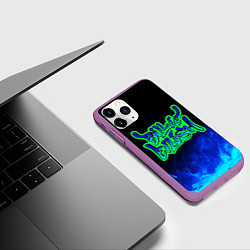 Чехол iPhone 11 Pro матовый Билли Айлиш, цвет: 3D-фиолетовый — фото 2