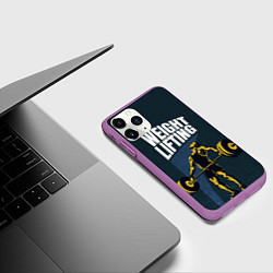 Чехол iPhone 11 Pro матовый Wheight lifting, цвет: 3D-фиолетовый — фото 2
