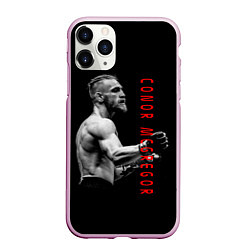 Чехол iPhone 11 Pro матовый Conor McGregor, цвет: 3D-розовый