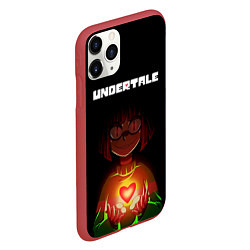 Чехол iPhone 11 Pro матовый UNDERTALE CHARA, цвет: 3D-красный — фото 2