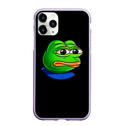 Чехол iPhone 11 Pro матовый Frog, цвет: 3D-светло-сиреневый