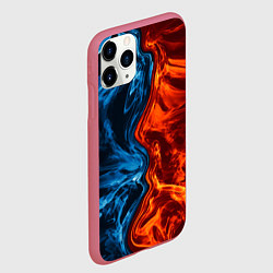 Чехол iPhone 11 Pro матовый Огонь и вода, цвет: 3D-малиновый — фото 2