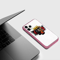 Чехол iPhone 11 Pro матовый Конор МакГрегор, цвет: 3D-малиновый — фото 2