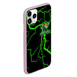 Чехол iPhone 11 Pro матовый MINECRAFT CREEPER, цвет: 3D-розовый — фото 2