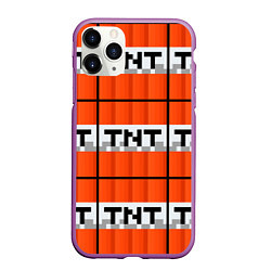 Чехол iPhone 11 Pro матовый Minecraft-Динамит, цвет: 3D-фиолетовый