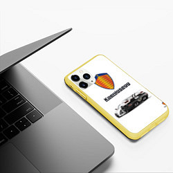 Чехол iPhone 11 Pro матовый Koenigsegg, цвет: 3D-желтый — фото 2
