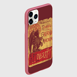 Чехол iPhone 11 Pro матовый Cthulhu, цвет: 3D-малиновый — фото 2