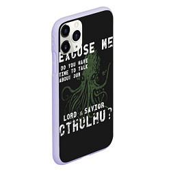 Чехол iPhone 11 Pro матовый Cthulhu, цвет: 3D-светло-сиреневый — фото 2