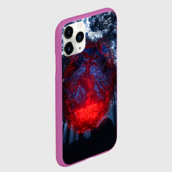 Чехол iPhone 11 Pro матовый Demogorgon Stranger Things, цвет: 3D-фиолетовый — фото 2