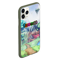 Чехол iPhone 11 Pro матовый TERRARIA, цвет: 3D-темно-зеленый — фото 2