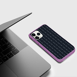 Чехол iPhone 11 Pro матовый FUCK YOU как у Конор МакГрегор, цвет: 3D-фиолетовый — фото 2
