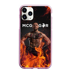 Чехол iPhone 11 Pro матовый Conor McGregor, цвет: 3D-розовый