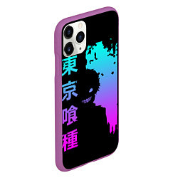 Чехол iPhone 11 Pro матовый Tokyo Ghoul, цвет: 3D-фиолетовый — фото 2