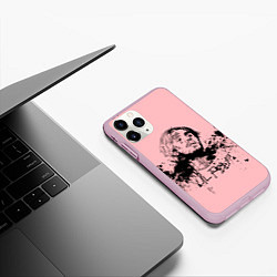 Чехол iPhone 11 Pro матовый LIL PEEP, цвет: 3D-розовый — фото 2