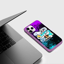 Чехол iPhone 11 Pro матовый UNDERTALE, цвет: 3D-фиолетовый — фото 2