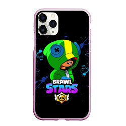 Чехол iPhone 11 Pro матовый Brawl Stars LEON, цвет: 3D-розовый