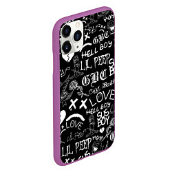 Чехол iPhone 11 Pro матовый LIL PEEP LOGOBOMBING, цвет: 3D-фиолетовый — фото 2