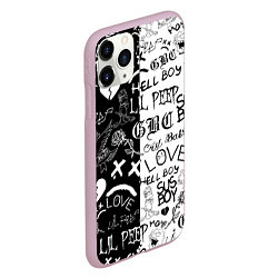 Чехол iPhone 11 Pro матовый LIL PEEP LOGOBOMBING, цвет: 3D-розовый — фото 2