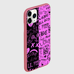 Чехол iPhone 11 Pro матовый LIL PEEP LOGOBOMBING, цвет: 3D-малиновый — фото 2
