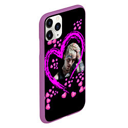 Чехол iPhone 11 Pro матовый Lil Peep, цвет: 3D-фиолетовый — фото 2