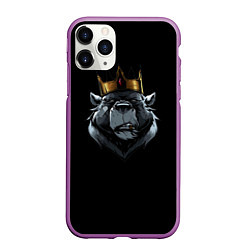 Чехол iPhone 11 Pro матовый King, цвет: 3D-фиолетовый