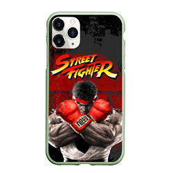 Чехол iPhone 11 Pro матовый Street Fighter, цвет: 3D-салатовый