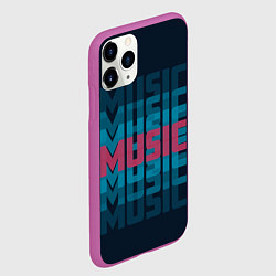 Чехол iPhone 11 Pro матовый Music, цвет: 3D-фиолетовый — фото 2