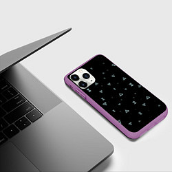 Чехол iPhone 11 Pro матовый Witchersigns, цвет: 3D-фиолетовый — фото 2