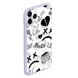 Чехол iPhone 11 Pro матовый LIL PEEP, цвет: 3D-светло-сиреневый — фото 2