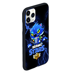 Чехол iPhone 11 Pro матовый Brawl Stars LEON, цвет: 3D-черный — фото 2