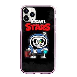 Чехол iPhone 11 Pro матовый BRAWL STARS MRP SANS, цвет: 3D-розовый
