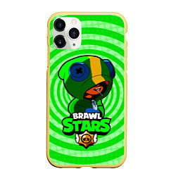 Чехол iPhone 11 Pro матовый Brawl Stars LEON, цвет: 3D-желтый