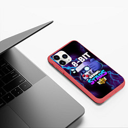 Чехол iPhone 11 Pro матовый Brawl Stars 8-BIT, цвет: 3D-красный — фото 2