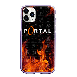 Чехол iPhone 11 Pro матовый PORTAL, цвет: 3D-светло-сиреневый