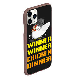 Чехол iPhone 11 Pro матовый Winner Chicken Dinner, цвет: 3D-коричневый — фото 2