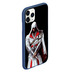 Чехол iPhone 11 Pro матовый Assassin’s Creed, цвет: 3D-тёмно-синий — фото 2