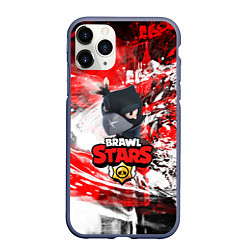 Чехол iPhone 11 Pro матовый BRAWL STARS CROW, цвет: 3D-серый