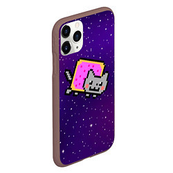 Чехол iPhone 11 Pro матовый Nyan Cat, цвет: 3D-коричневый — фото 2