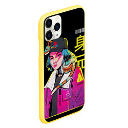 Чехол iPhone 11 Pro матовый 2К Girl, цвет: 3D-желтый — фото 2