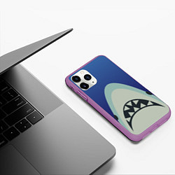 Чехол iPhone 11 Pro матовый IKEA Shark, цвет: 3D-фиолетовый — фото 2