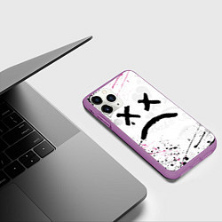 Чехол iPhone 11 Pro матовый LIL PEEP, цвет: 3D-фиолетовый — фото 2