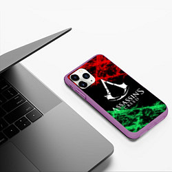 Чехол iPhone 11 Pro матовый Assassin’s Creed: Red & Green, цвет: 3D-фиолетовый — фото 2