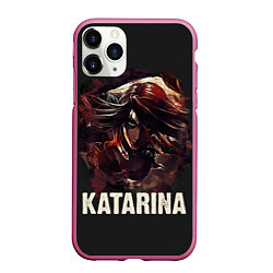 Чехол iPhone 11 Pro матовый Katarina, цвет: 3D-малиновый