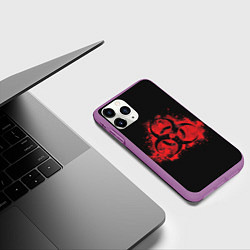 Чехол iPhone 11 Pro матовый Plague Inc, цвет: 3D-фиолетовый — фото 2