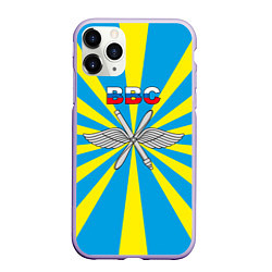 Чехол iPhone 11 Pro матовый Флаг ВВС, цвет: 3D-светло-сиреневый
